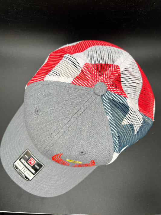 Trucker Hat - Heather Gray / Flag