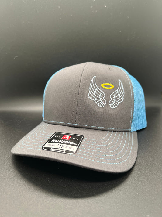 Trucker Hat - CHARCOAL/COLUMBIA BLUE