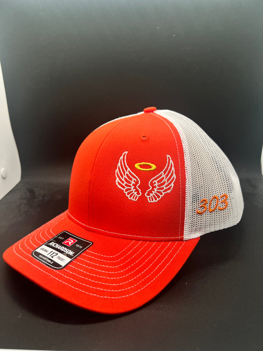 Trucker Hat - orange/ white